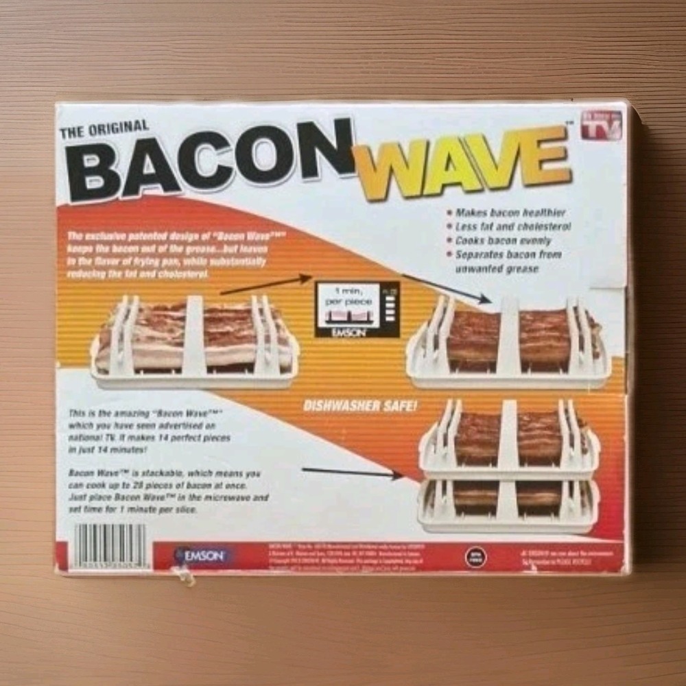 The Original Bacon Wave Microwave Bacon Tray Brand NEW In Box